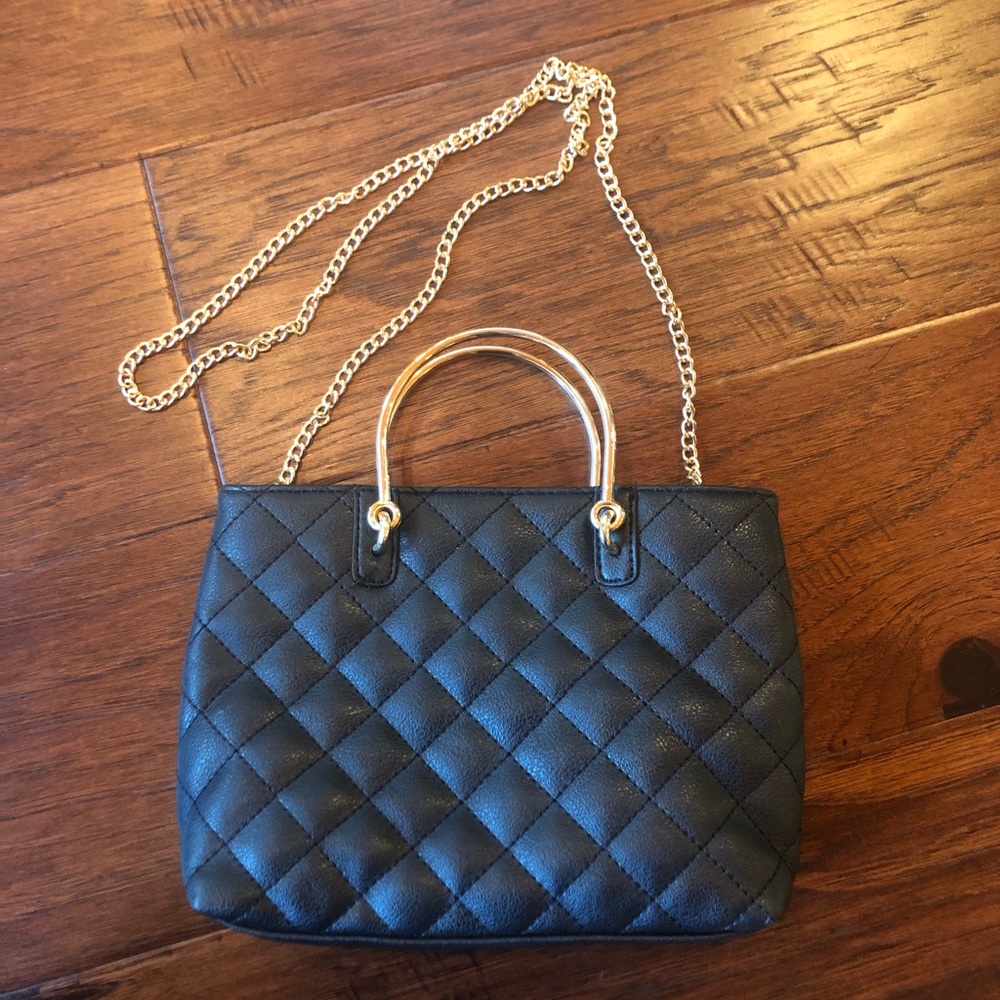 Black Quilted Evening Bag